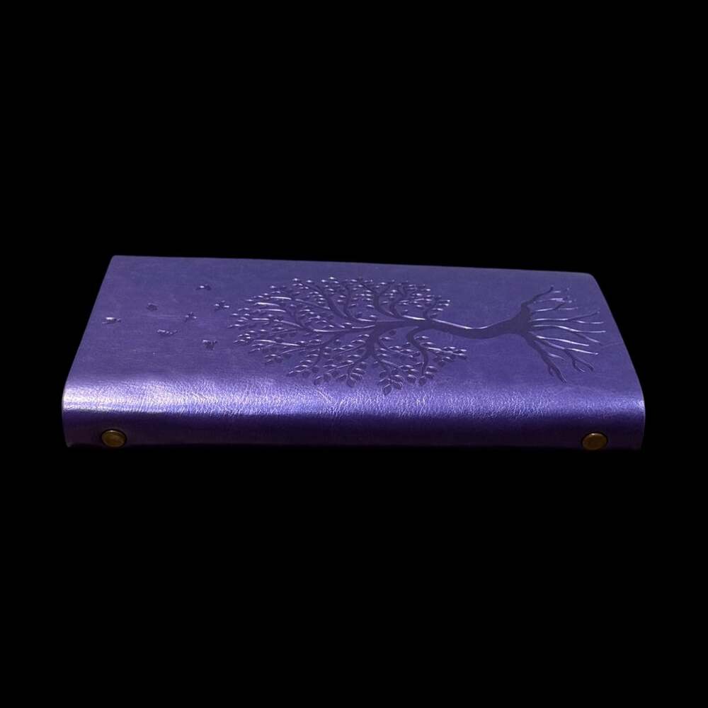 A5 Tree of Life Embossed Deep Purple PU Leather Refillable 6-Ring Binder Journal - Picture 5 of 5